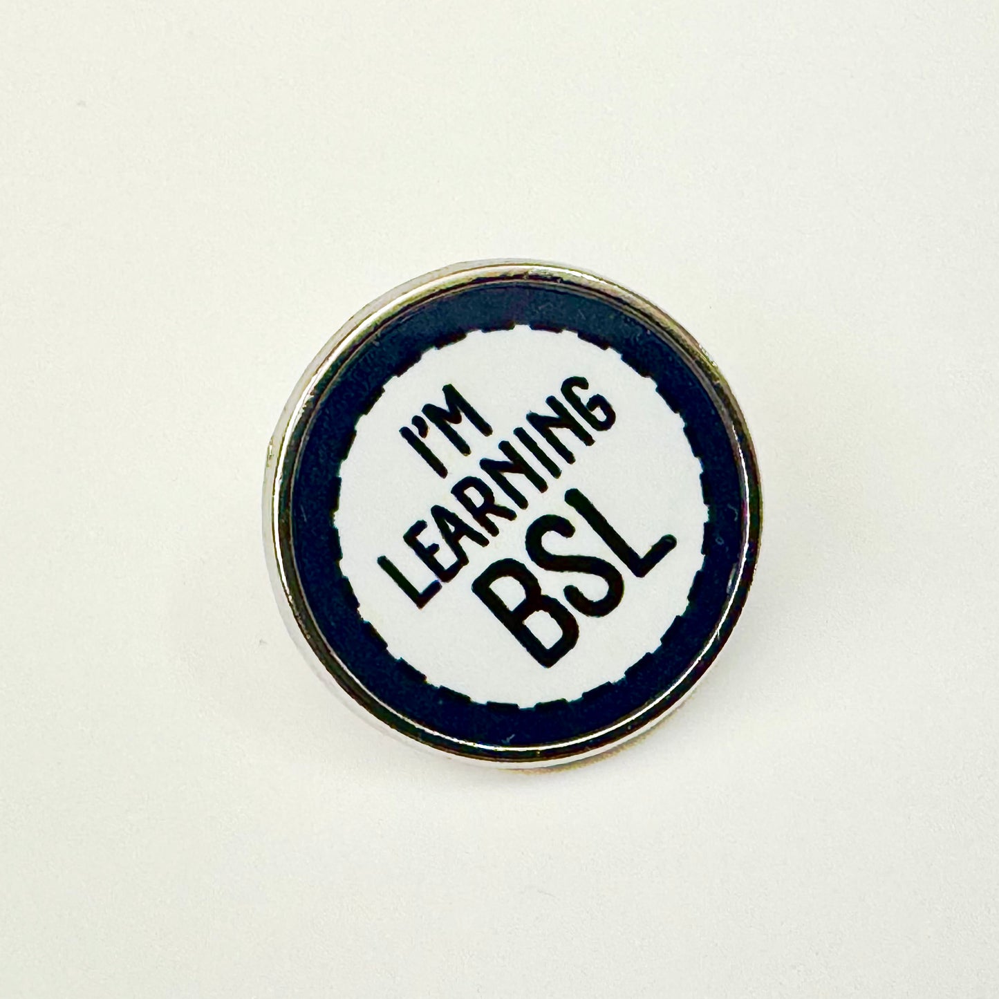 ‘I’m Learning BSL’ Badge - Dark Teal Ring