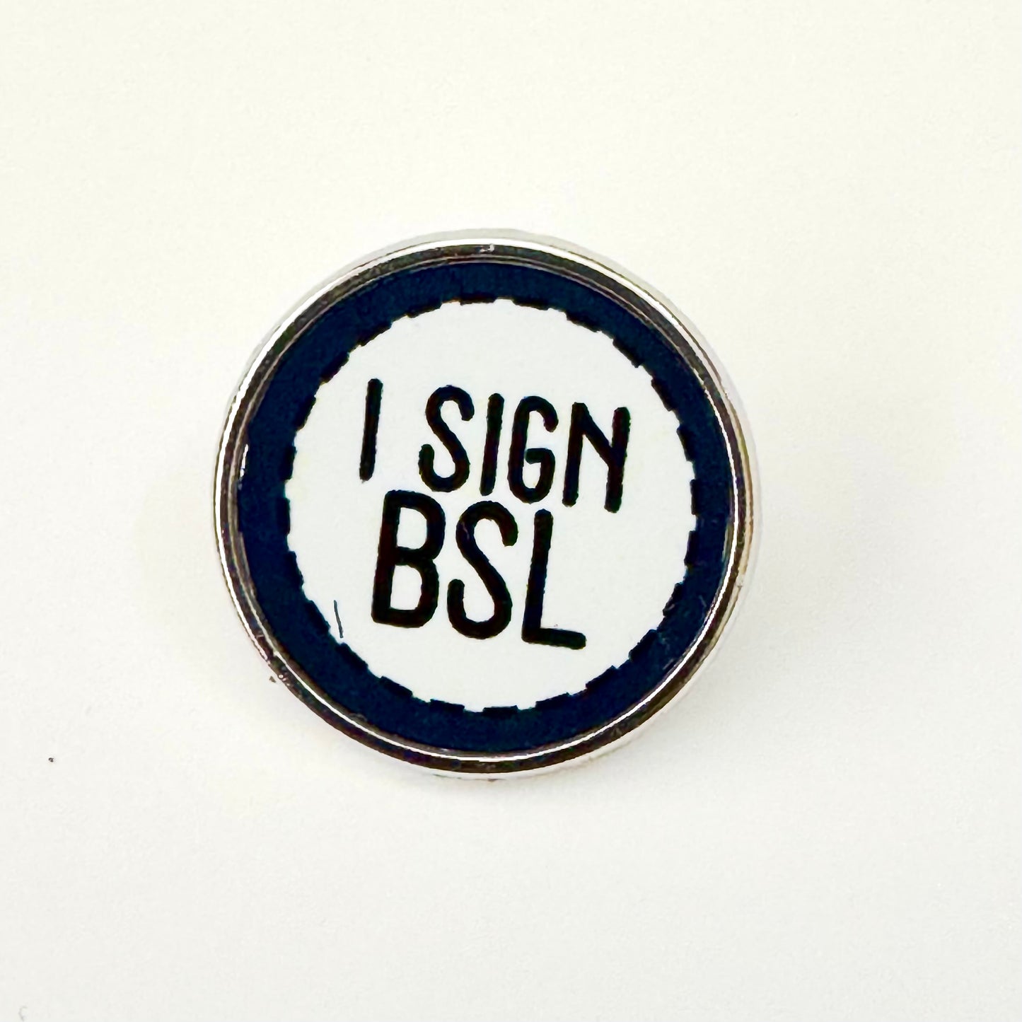 ‘I Sign BSL’ Badge - Dark Teal Ring