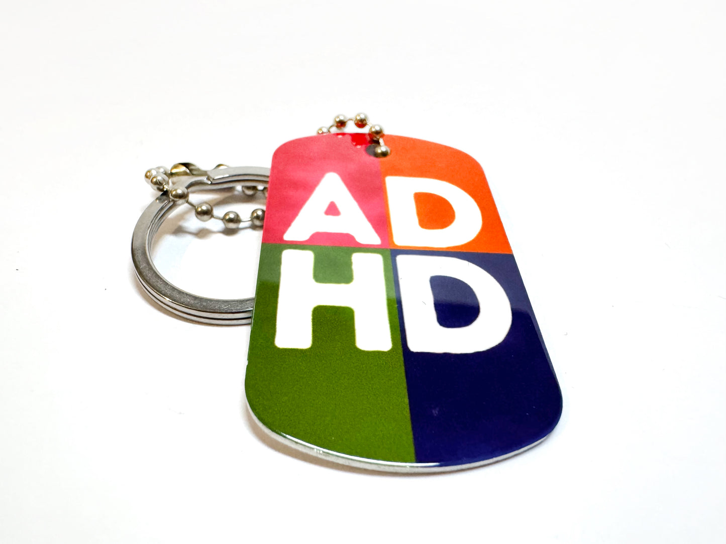 ADHD Dog-Tag / Keyring - Muticoloured